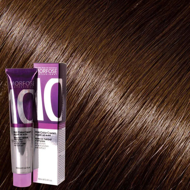 Morfose - Hair Color Cream 10 Argan Oil 100 ml / Brown - Coloration bei hairOne