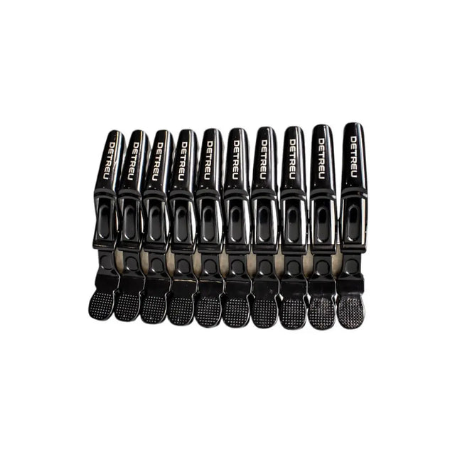 Detreu - Haarclips 11,5 cm schwarz - 10er-Set - Friseurbedarf bei hairOne