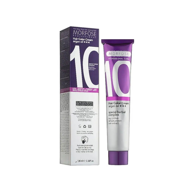 Morfose - Hair Color Cream 10 Argan Oil 100 ml / Gold - Coloration bei hairOne