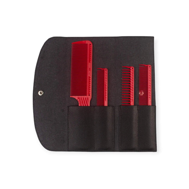 JRL - Barber Kämme rot (Set) - Friseurbedarf bei hairOne