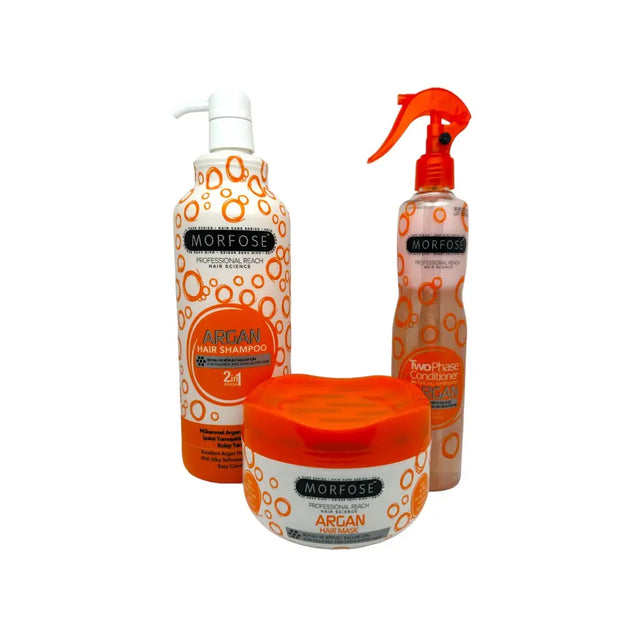 Morfose - Haarpflege-Set groß - Argan - (Shampoo + Conditioner + Haarmaske) - Haarpflege bei hairOne