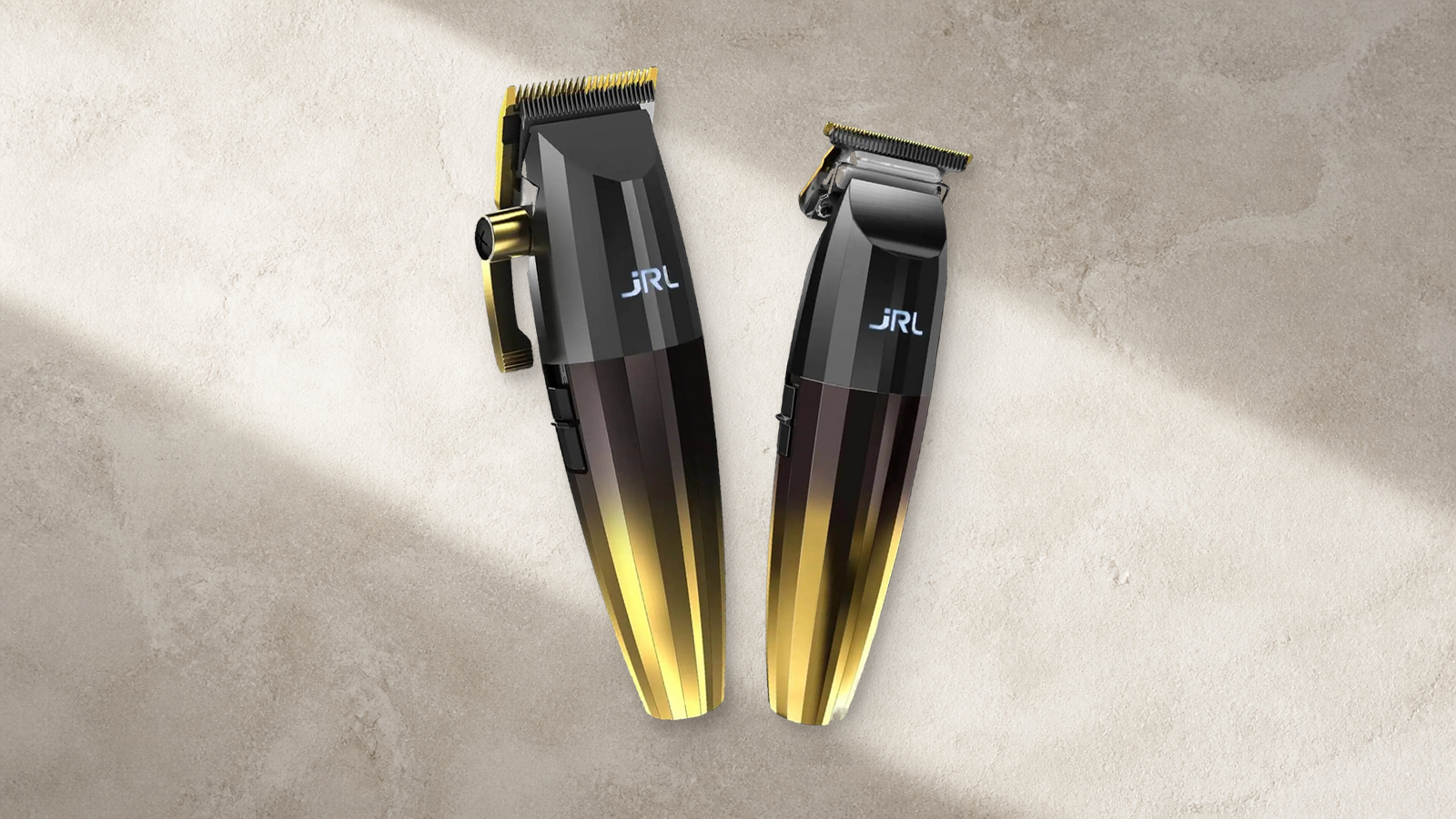 JRL FreshFade Clipper und Trimmer als Gerätevergleich auf hellem Editorial-Hintergrund
