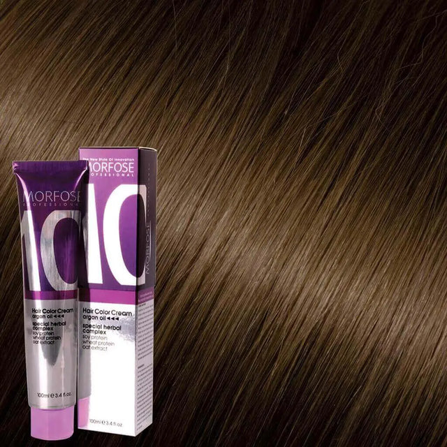 Morfose - Hair Color Cream 10 Argan Oil 100 ml / Intense Ash 7.1-Mittelblond-asch
