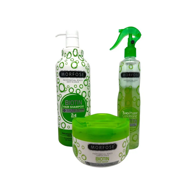 Morfose - Haarpflege-Set groß - Biotin - (Shampoo + Conditioner + Haarmaske)