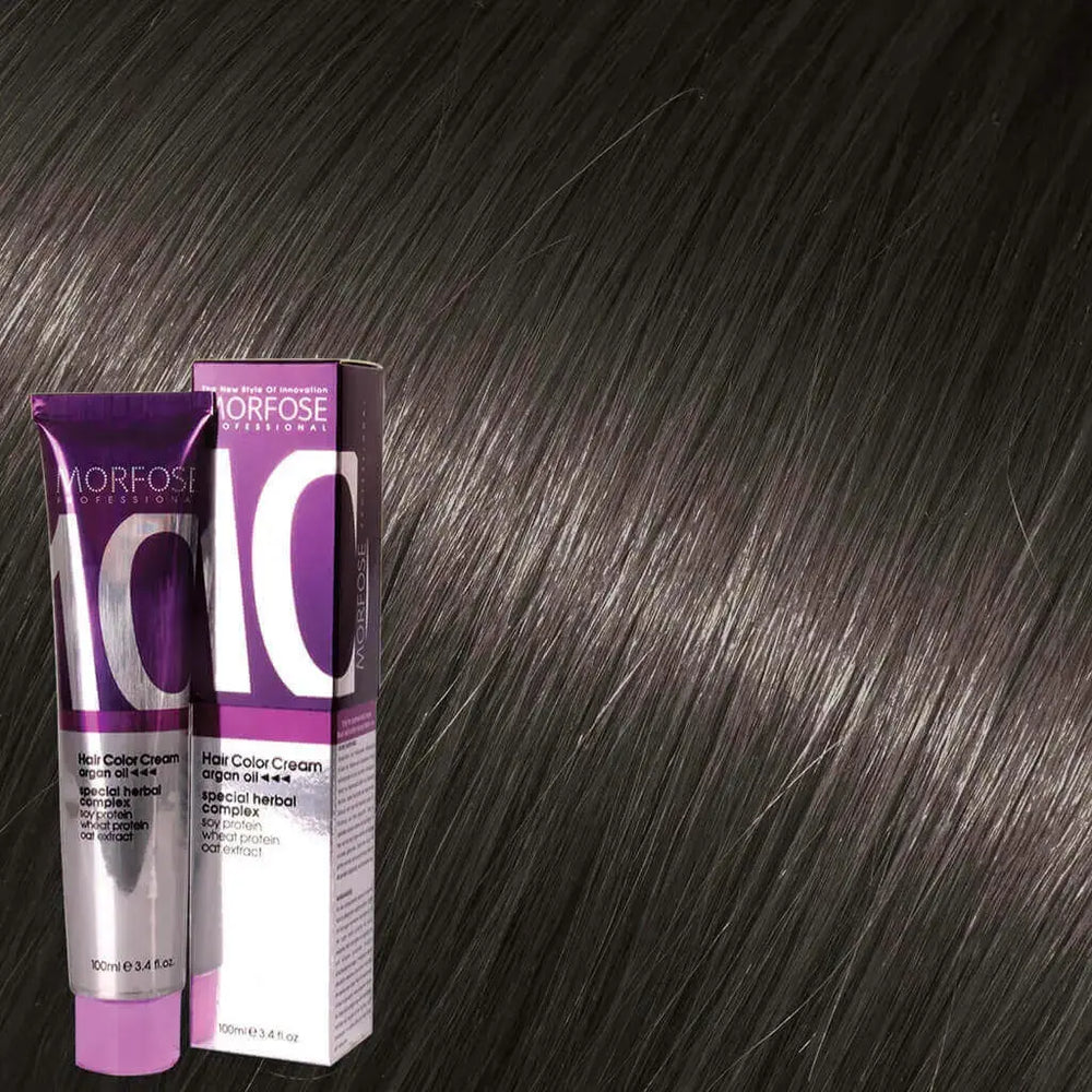 Morfose Hair Color Cream 8.111 Blond asch-kühl – Tube und Haarprobe