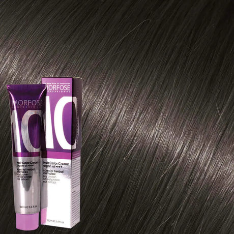 Morfose Hair Color Cream 8.111 Blond asch-kühl – Tube und Haarprobe