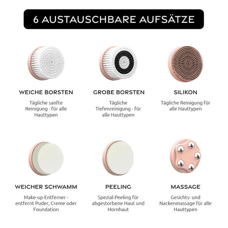 PureCleanse Gesichtsbürste - 6in1 Set
