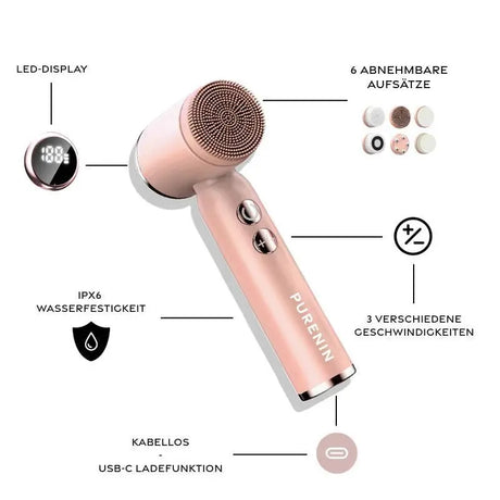 PureCleanse Gesichtsbürste - 6in1 Set
