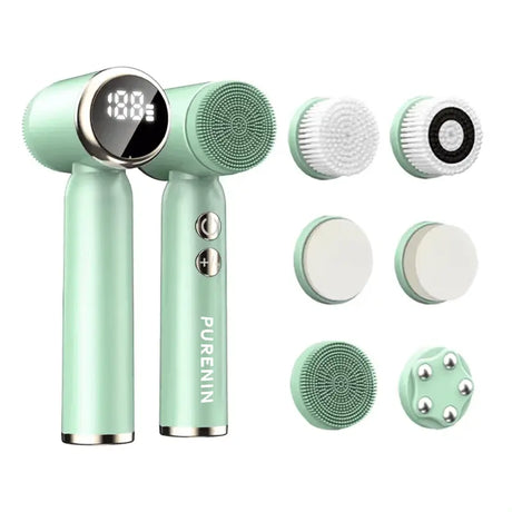 PureCleanse Gesichtsbürste - 6in1 Set Limette / Einzeln