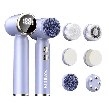 PureCleanse Gesichtsbürste - 6in1 Set Lavendel / Einzeln