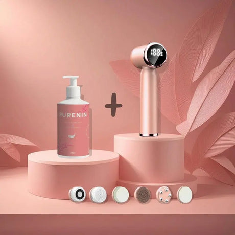 PureCleanse Gesichtsbürste - 6in1 Set Rose / Essential Set