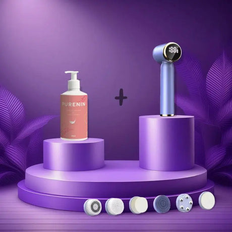 PureCleanse Gesichtsbürste - 6in1 Set Lavendel / Essential Set