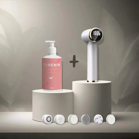 PureCleanse Gesichtsbürste - 6in1 Set Schnee / Essential Set