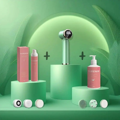 PureCleanse Gesichtsbürste - 6in1 Set Limette / PURENIN Complete Set