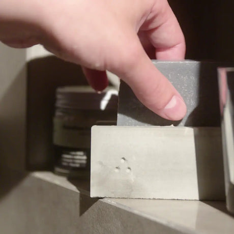 Seifenhalter mit Naturseife im Paket | funktionale Seifenschale für langlebige Seife mit Seife block 001