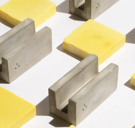 Seifenhalter mit Naturseife im Paket | funktionale Seifenschale für langlebige Seife mit Seife block zero